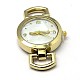 合金製腕時計ヘッドウォッチ時計部品  フラットラウンド  ゴールドカラー  28~29x26x9mm  穴：10x5mm WACH-F001-20G-1
