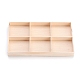 木製収納ボックス  バリーウッド  17x10x1.65cm  1つのコンパートメントさ：5.3~5.6x4.6~4.7cm  6区画/ボックス CON-L012-03-3