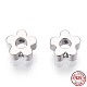 Rhodium Plated 925 Sterling Silver Beads STER-T004-74P-1