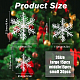 SUPERFINDINGS 60Pcs 3 Sizes Christmas White Snowflake Ornaments Christmas Tree Decorations Plastic Glitter Snowflake Ornaments with Hanging Hole for Winter Decorations Tree Window Door Accessories AJEW-FH0003-78-2