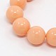Round Shell Pearl Beads Strands BSHE-I002-12mm-A218-1