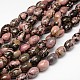 Natural Rhodonite Oval Beads Strands G-F236-02B-1
