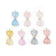 7 шт. 7-цветные матовые прозрачные акриловые подвески-сердечки с двумя видами PALLOY-JF04508-1