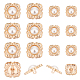 Nbeads 菱形パールボタン 24 個  合金模造パールボタンシャンクラウンド装飾縫製工芸品ボタン服シャツスーツコートセーターウェディングドレス  貝殻 FIND-NB0003-73B-1