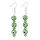 7 paires de boucles d'oreilles pendantes en perles de verre et œil maléfique au chalumeau de 7 couleurs EJEW-JE05086-5