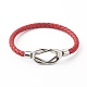 Braided Imitation Cowhide Leather Cord Bracelets for Couple BJEW-JB06443-8