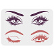 FINGERINSPIRE Eye Stencils for Painting 29.7x21cm Large Beautiful Eyes Stencils Two Pairs of Eyes and Eyebrows DIY-WH0202-415-1