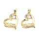 Латунные микро проложить кубического циркония подвески KK-M324-02K-G-1