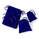 5スタイルの長方形のベルベットポーチ  キャンディーギフトバッグクリスマスパーティー結婚式好意バッグ  ダークブルー  40個/袋 TP-LS0001-01E-4