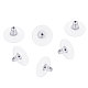 BENECREAT 3 Pairs 925 Sterling Silver Earring Backs Earring Safety Backs Bullet Clutch with Rubber Pad for Jewelry Findings STER-BC0001-23P-1