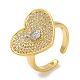 Кольца-манжеты для пальцев из латуни с микропаве из кубического циркония для женщин RJEW-C114-17G-1