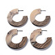 Aretes de resina opaca y madera de nogal EJEW-T010-02-1