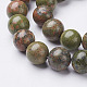Natural Unakite Beads Strands GSR12mmC043-2