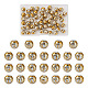 52 pièces 26 perles d'alphabet en verre galvanoplastie de style FIND-TA0001-99A-1