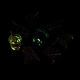 ルミナス半透明レジンペンダント  ポリマークレイと  金フォイル  暗闇で光るクマのキャンディドリンクカップチャーム  ミックスカラー  33x25.5x20.5mm  穴：1.8mm RESI-D057-02-7