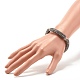 Bling Polymer Clay Strass gebogene Rohrperlen Stretch-Armband für Frauen BJEW-JB07490-01-3