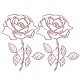 Strass hotfix a forma di rosa DIY-WH0308-281-1