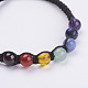 Natural Gemstone Beads Braided Bracelets X-BJEW-JB02949-2