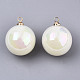 Colgantes de perlas de imitación de acrílico X-OACR-N010-020A-01-3