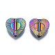 Placage en rack perles en alliage de couleur arc-en-ciel PALLOY-S180-356-2