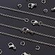 Benecreat Cadena de cable de eslabones de cadena de acero inoxidable de 49 pie/15 m y 3 mm con 60 anillos de salto y 20 cierres de langosta para hacer joyas de diy CHS-BC0001-02P-4