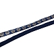 ポリエステル弾性リボン  ゴールドシェル模様のフラット  ギフト装飾用  服飾材料  ミッドナイトブルー  5/8インチ（15x0.5mm） OCOR-WH0068-39D-1
