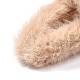 フェイクファーの爪のヘアクリップ  鉄パーツ  女性用太い髪用ハーフパンヘアピン  ビスク  110x64x39~41mm PHAR-K002-01H-3