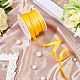 Benecreat12.5mサテンパイピングトリム  チャイナドレス用綿  衣類の装飾  1個のプラスチックスプール付き  ゴールド  3/8インチ（10mm） OCOR-BC0002-15C-5