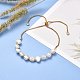 Braccialetto di scorrimento regolabile perline di perle naturali per il regalo delle donne della ragazza BJEW-JB06820-01-2