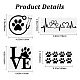 Gorgecraft 8 лист 4 стильные водонепроницаемые наклейки с изображением сердца и медвежьей лапы для домашних животных STIC-GF0001-03C-2