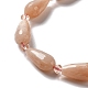 Natürliche sunstone Perlen Stränge G-B028-A05-4