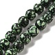Brins de perles teintes en pierres précieuses synthétiques G-P507-03B-09-1
