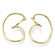 Brass Cuff Earrings EJEW-S201-195-NF-1