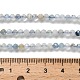 Природные Аквамарин бисер нитей G-RM2025-A17-3mm-B-5