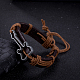 Bracelets de cordon en cuir à la mode unisexe BJEW-BB15579-A-2