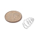 真鍮ワイヤーペンダント  スパイラルビーズケージペンダント  銀  21x6~12.5mm  穴：10.5mm KK-JF00002-02-3