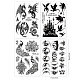 Globleland 4 hojas de sellos transparentes de dragón y pavo real para hacer tarjetas DIY-GL0004-48C-6