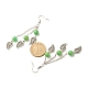 Boucles d'oreilles pendantes en perles de jade de malaisie naturelle EJEW-JE04823-03-4