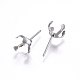 Accessoires de puces d'oreilles en 304 acier inoxydable STAS-I095--08P-A-2