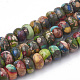 Synthetic Gold Line Imperial Jasper Beads Strands G-T103-17-1