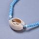 Verstellbare Glasperlen geflochtene Perlen Armbänder BJEW-JB04281-04-3