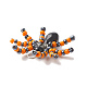 Halloween Spider Glass Pendants PALLOY-JF02005-4
