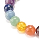 Bracelet en perles de pierres précieuses mélangées naturelles et synthétiques pour femmes BJEW-JB08171-4