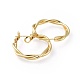 Brass Hoop Earrings EJEW-L234-01G-2