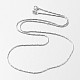 Electroplated Sterling Silver Snake Chain Necklaces NJEW-N0048-25-18-2