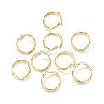 304 Edelstahl Ringe springen, offene Ringe springen, echtes 18k vergoldet, 18 Gauge, 10x1 mm