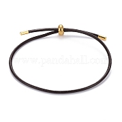 Регулируемые браслеты-слайдеры из искусственной кожи BJEW-F412-05G-B