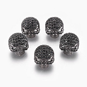 Латунные микро проложить кубического циркония бусы ZIRC-S053-YS040B-3