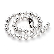 Не тускнеющие шариковые цепочки из нержавеющей стали 304 NJEW-G326-03P