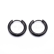 Серьги-кольца Huggie Hoop из нержавеющей стали 304 EJEW-F111-18mm-B